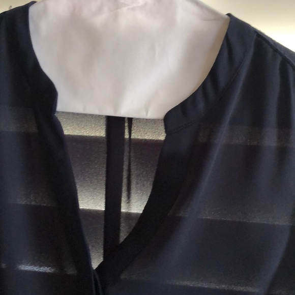 Limited Navy Sheer Blouse S - Picture 2 of 4